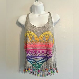Handmade beaded festival top